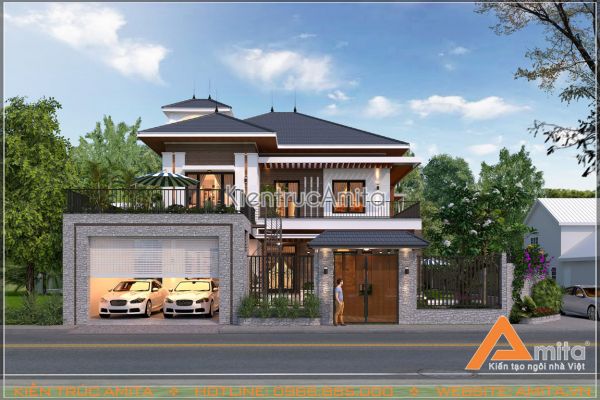 Mẫu thiết kế biệt thự mini 2 tầng đẹp mà bạn tìm kiếm đây rồi!