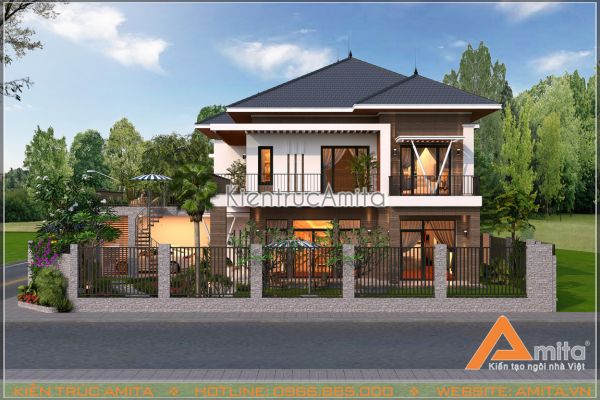 Mẫu thiết kế biệt thự mini 2 tầng đẹp mà bạn tìm kiếm đây rồi!