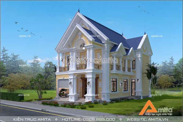 Mẫu thiết kế biệt thự mini 2 tầng đẹp mà bạn tìm kiếm đây rồi!