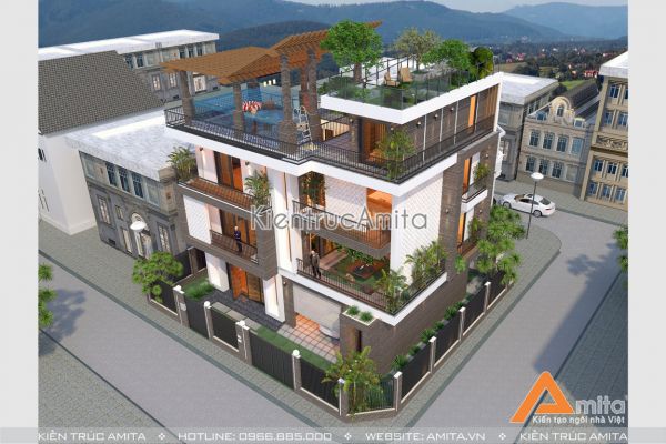 Mẫu biệt thự 3 tầng có hồ bơi (CĐT: Ông Phúc - Phú Quốc) BT31196