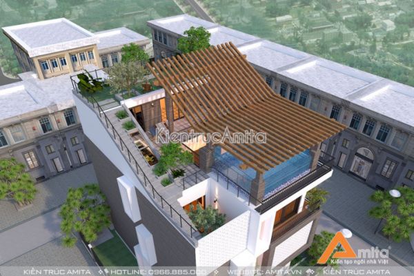 Mẫu biệt thự 3 tầng có hồ bơi (CĐT: Ông Phúc - Phú Quốc) BT31196