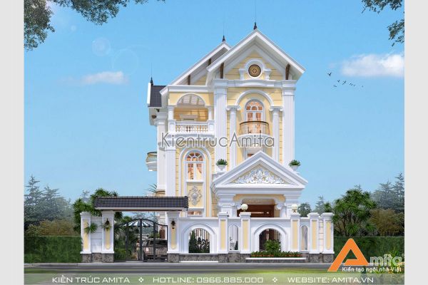 Ngỡ ngàng trước những mẫu nhà biệt thự 3 tầng 8m mặt tiền tại Amita