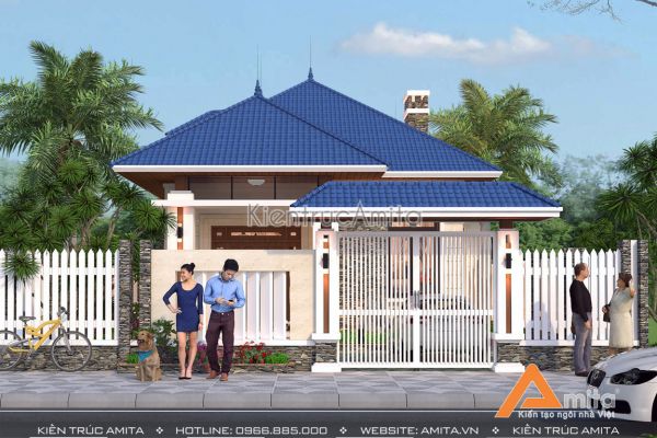 Mẫu biệt thự 1 tầng hiện đại Á Đông (CĐT: ông Trang - Thái Bình) BT11047