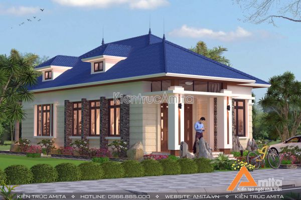 Mẫu biệt thự 1 tầng hiện đại Á Đông (CĐT: ông Trang - Thái Bình) BT11047