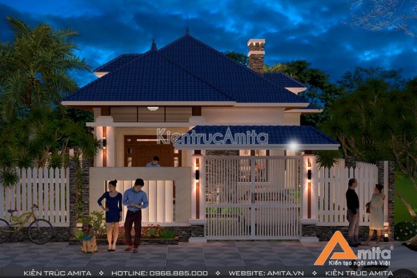 Mẫu biệt thự 1 tầng hiện đại Á Đông (CĐT: ông Trang - Thái Bình) BT11047
