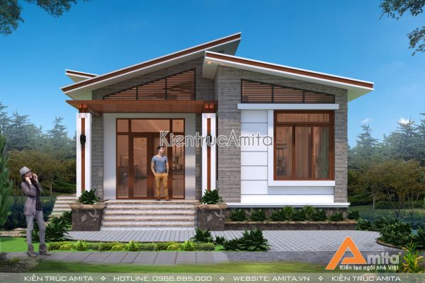 Mẫu nhà 1 tầng hiện đại đẹp (CĐT: bà Loan - Hải Phòng) BT11048