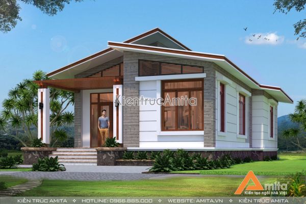 Mẫu nhà 1 tầng hiện đại đẹp (CĐT: bà Loan - Hải Phòng) BT11048