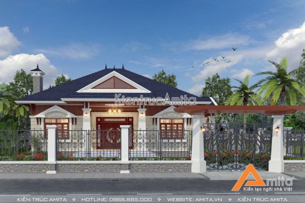 Mẫu biệt thự 1 tầng 3 phòng ngủ (CĐT: Bà Xuyến - Bình Dương) BT11069