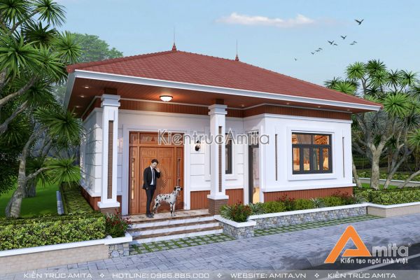 Mẫu nhà hiện đại đẹp 1 tầng ( CĐT: bà Nga - Đồng Nai) BT11128