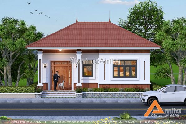 Mẫu nhà hiện đại đẹp 1 tầng ( CĐT: bà Nga - Đồng Nai) BT11128