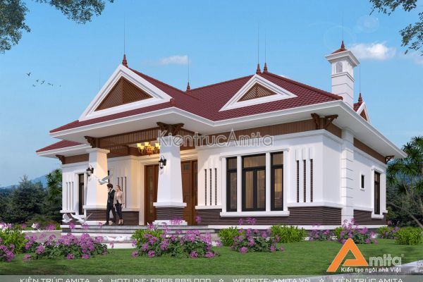 Khám phá mẫu thiết kế biệt thự vườn 1 tầng có không gian tuyệt vời BT11308 