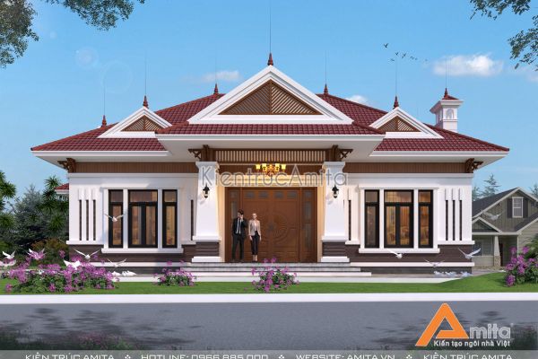 Khám phá mẫu thiết kế biệt thự vườn 1 tầng có không gian tuyệt vời BT11308 