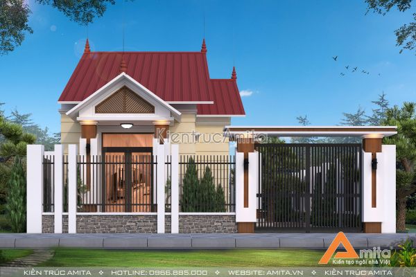 Mẫu nhà cấp 4 đẹp dưới 300 triệu (CĐT: Ông Dũng - Bắc Ninh) BT11309