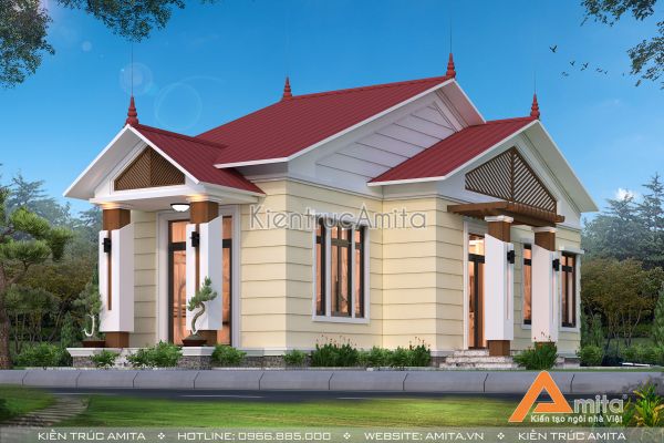 Mẫu nhà cấp 4 đẹp dưới 300 triệu (CĐT: Ông Dũng - Bắc Ninh) BT11309