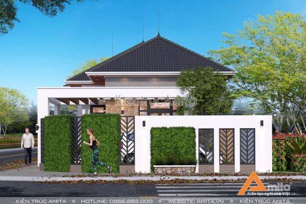 Mẫu nhà cấp 4 hiện đại mái Thái đẹp tại Nghệ An BT11343