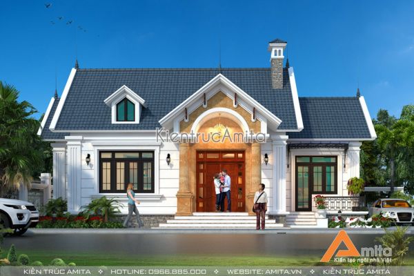 Mẫu biệt thự mini 1 tầng mái thái (CĐT:Anh Lực - Đồng Nai) BT12072