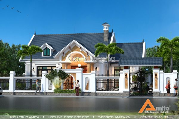 Mẫu biệt thự mini 1 tầng mái thái (CĐT:Anh Lực - Đồng Nai) BT12072