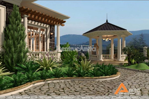 Mẫu biệt thự vườn 1 tầng 4 phòng ngủ (CĐT:Ông Lâm - Đà Lạt) BT12074