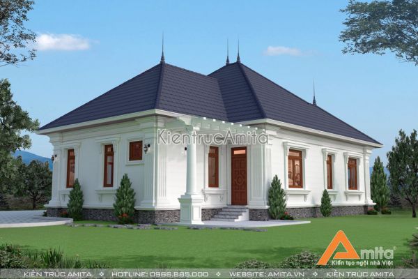 Biệt thự 1 tầng mái Thái 3 phòng ngủ (CĐT:Ông Thành - Phú Thọ) BT12215