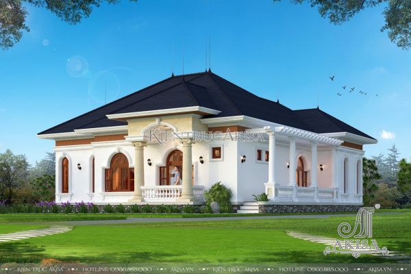 Biệt thự nhà vườn 1 tầng đẹp mặt tiền 14m tại Quảng Bình BT12342