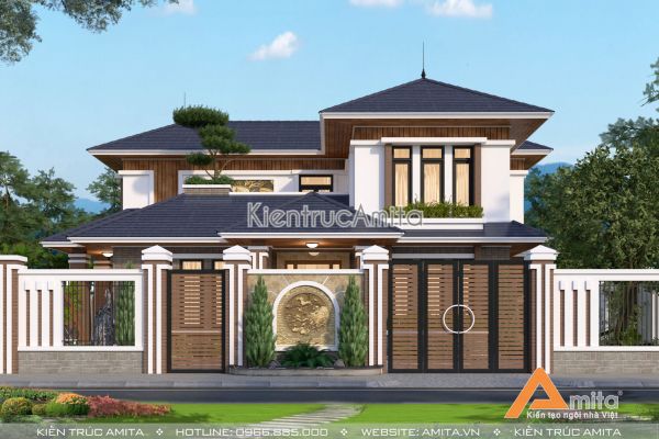 Mẫu biệt thự hiện đại Á Đông mái thái (CĐT:ông Công - Phú Quốc)BT21075