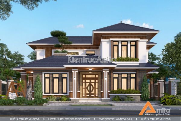 Mẫu biệt thự hiện đại Á Đông mái thái (CĐT:ông Công - Phú Quốc)BT21075