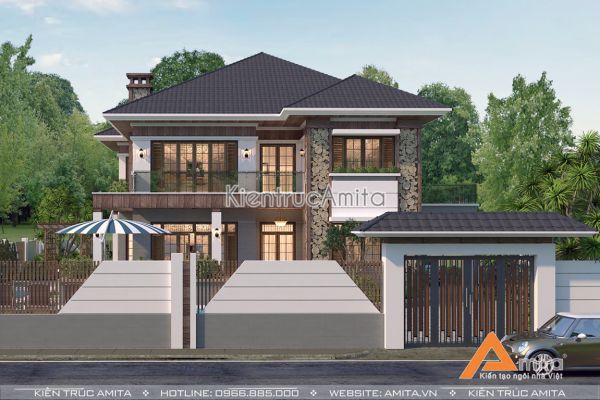 Biệt thự hiện đại có bể bơi (CĐT: Ông Kiết  - Bình Dương) BT21076