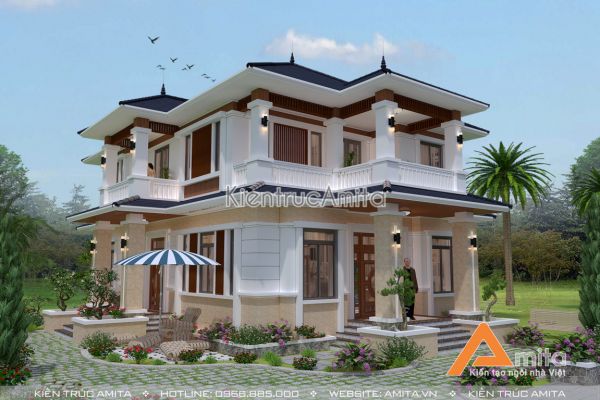 Mẫu biệt thự 2 tầng hiện đại đẹp (CĐT: ông Quân - Vĩnh Phúc) BT21105