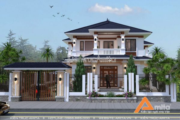 Mẫu biệt thự 2 tầng hiện đại đẹp (CĐT: ông Quân - Vĩnh Phúc) BT21105