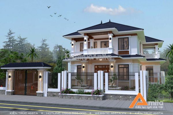 Mẫu biệt thự 2 tầng hiện đại đẹp (CĐT: ông Quân - Vĩnh Phúc) BT21105