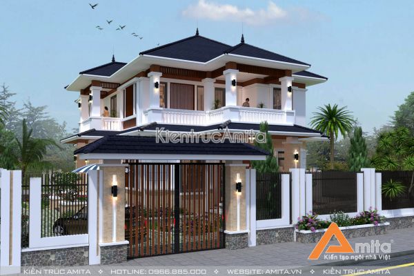 Mẫu biệt thự 2 tầng hiện đại đẹp (CĐT: ông Quân - Vĩnh Phúc) BT21105