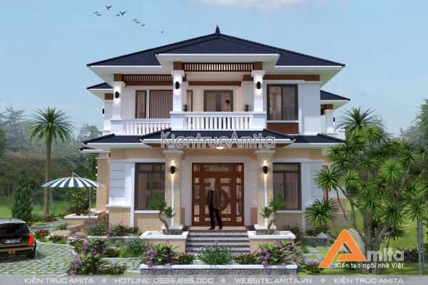 Mẫu biệt thự 2 tầng hiện đại đẹp (CĐT: ông Quân - Vĩnh Phúc) BT21105