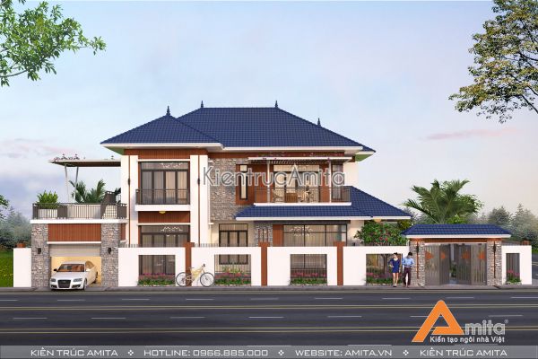 Ấn tượng với thiết kế biệt thự hiện đại 2 tầng  BT21155