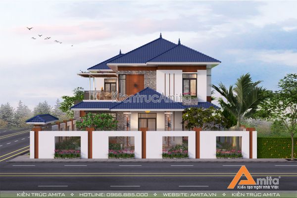 Ấn tượng với thiết kế biệt thự hiện đại 2 tầng  BT21155