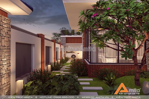 Ấn tượng với thiết kế biệt thự hiện đại 2 tầng  BT21155