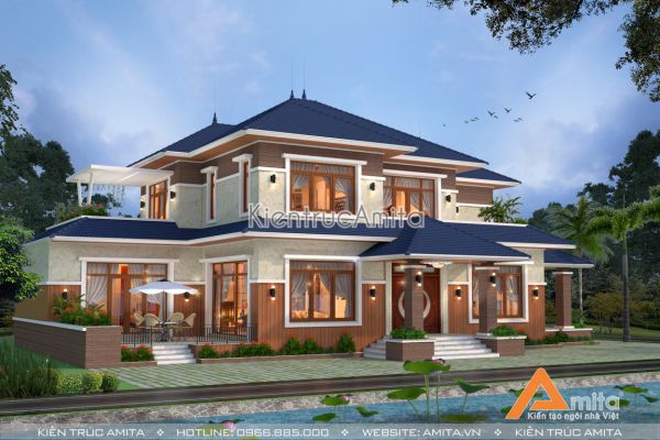 Mẫu biệt thự vườn 2 tầng hiện đại (CĐT: Ông Sơn - Ninh Thuận) BT21170