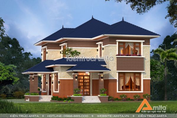 Mẫu biệt thự vườn 2 tầng hiện đại (CĐT: Ông Sơn - Ninh Thuận) BT21170