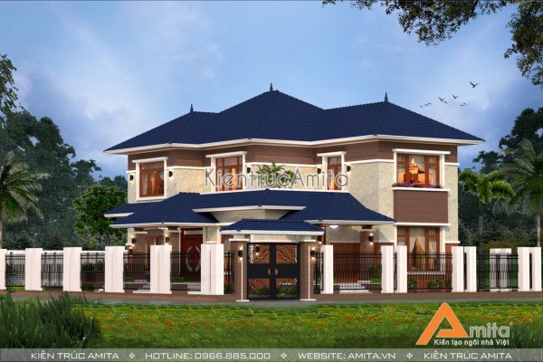 Mẫu biệt thự vườn 2 tầng hiện đại (CĐT: Ông Sơn - Ninh Thuận) BT21170