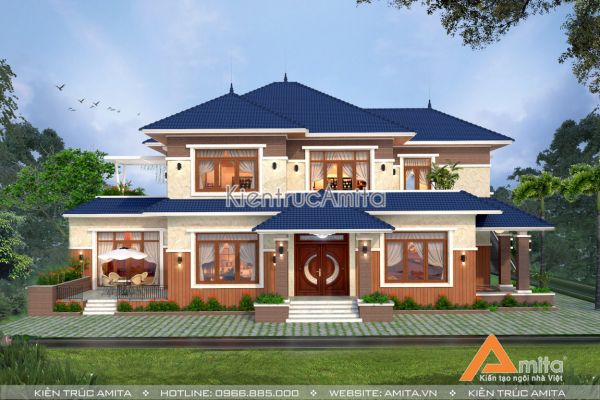 Mẫu biệt thự vườn 2 tầng hiện đại (CĐT: Ông Sơn - Ninh Thuận) BT21170