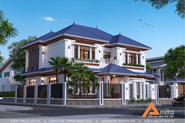 Thiết kế biệt thự 2 tầng đẹp sang trọng (CĐT: ông Ngôn - Hải Dương) BT21252