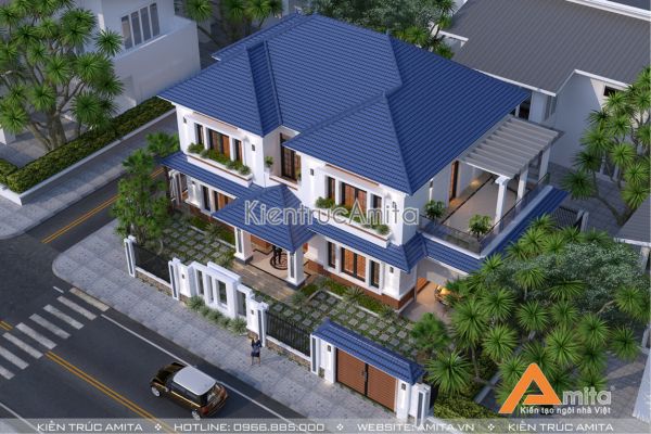 Thiết kế biệt thự 2 tầng đẹp sang trọng (CĐT: ông Ngôn - Hải Dương) BT21252