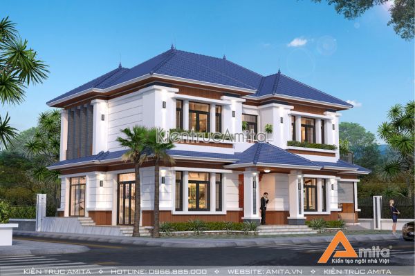 Thiết kế biệt thự 2 tầng đẹp sang trọng (CĐT: ông Ngôn - Hải Dương) BT21252