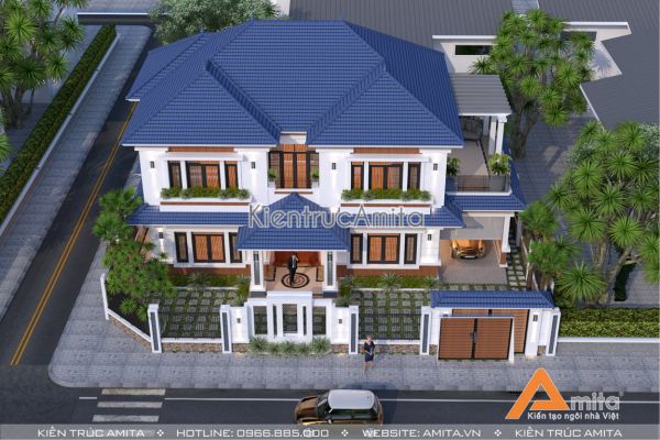 Thiết kế biệt thự 2 tầng đẹp sang trọng (CĐT: ông Ngôn - Hải Dương) BT21252