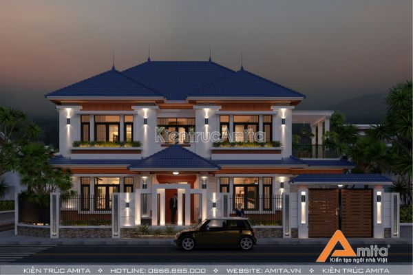 Thiết kế biệt thự 2 tầng đẹp sang trọng (CĐT: ông Ngôn - Hải Dương) BT21252