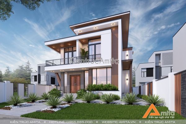 Amita tư vấn thiết kế mẫu biệt thự 2 tầng đẹp 11x12m sang trọng BT21305