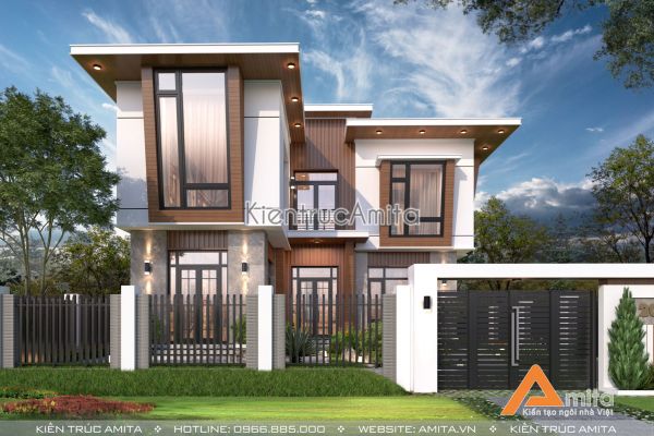 Khám phá mẫu biệt thự 2 tầng hiện đại đẹp hút hồn BT21319