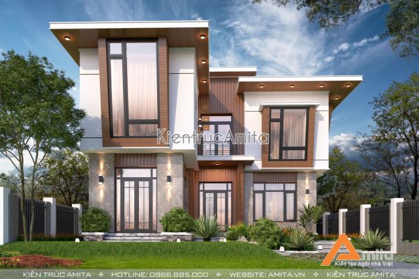 Khám phá mẫu biệt thự 2 tầng hiện đại đẹp hút hồn BT21319