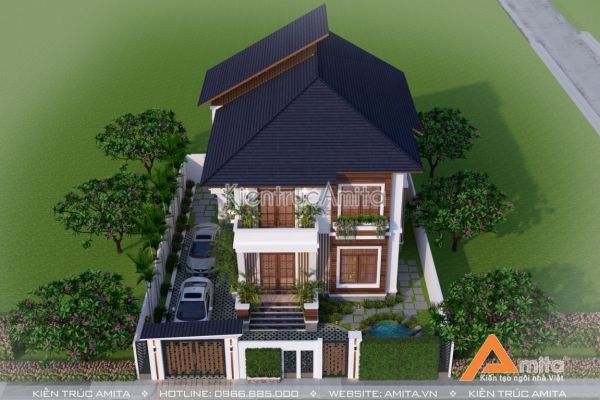 Thiết kế nhà phong cách Nhật Bản 2 tầng hiện đại BT21333