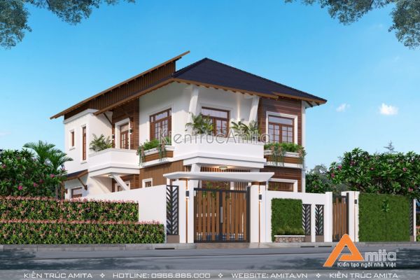 Thiết kế nhà phong cách Nhật Bản 2 tầng hiện đại BT21333