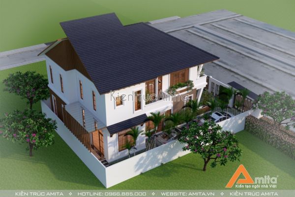 Thiết kế nhà phong cách Nhật Bản 2 tầng hiện đại BT21333